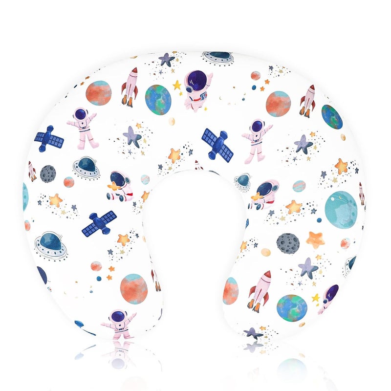 DAYEEBALL Nursing Pillow Cover, Removable Nursing Covers for Breastfeeding Pillows, Stretchy and Soft Fit for Baby Girls Boys Newborn, White Space(Only Cover) - Image 1